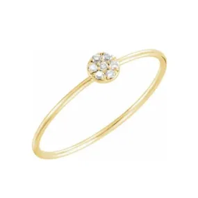 14k Diamond Cluster Ring