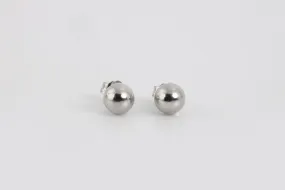 14k White Gold Ball Stud Earrings (0.77g.)