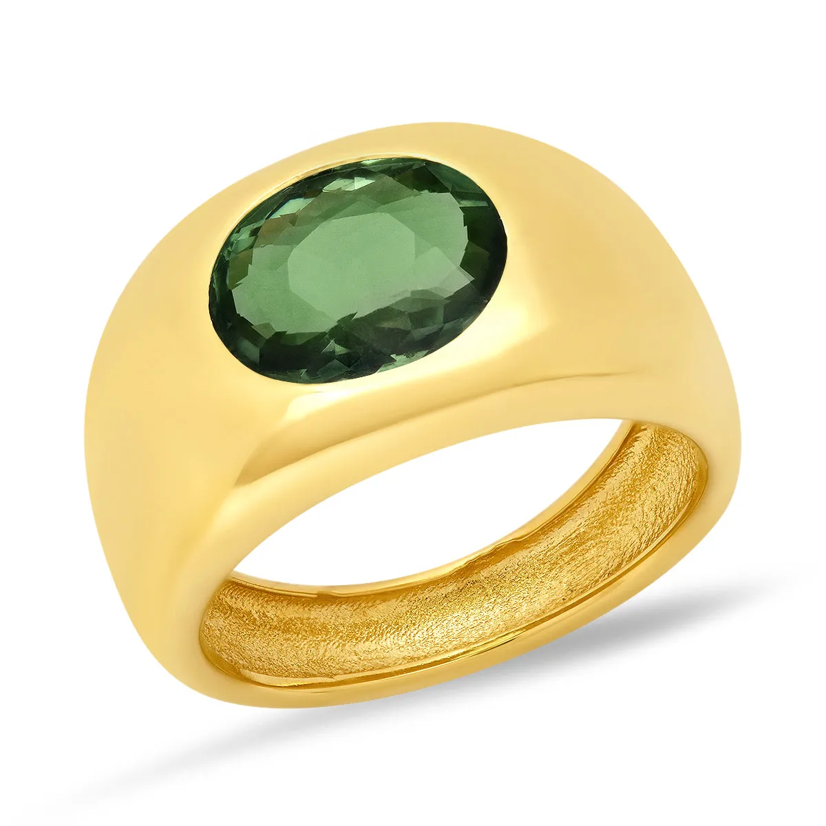 14K YG Tourmaline Gypsy Ring