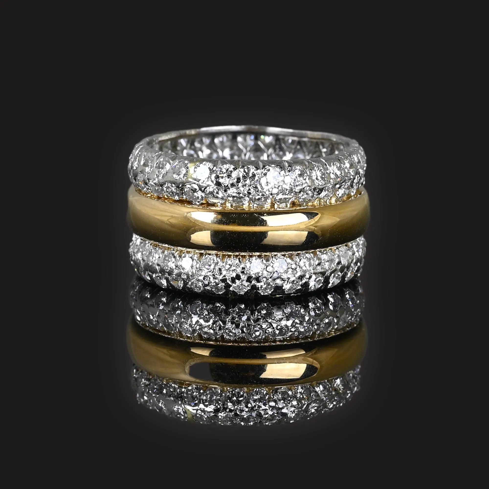 18K Gold & Platinum 2.3 CTW Diamond Band Ring