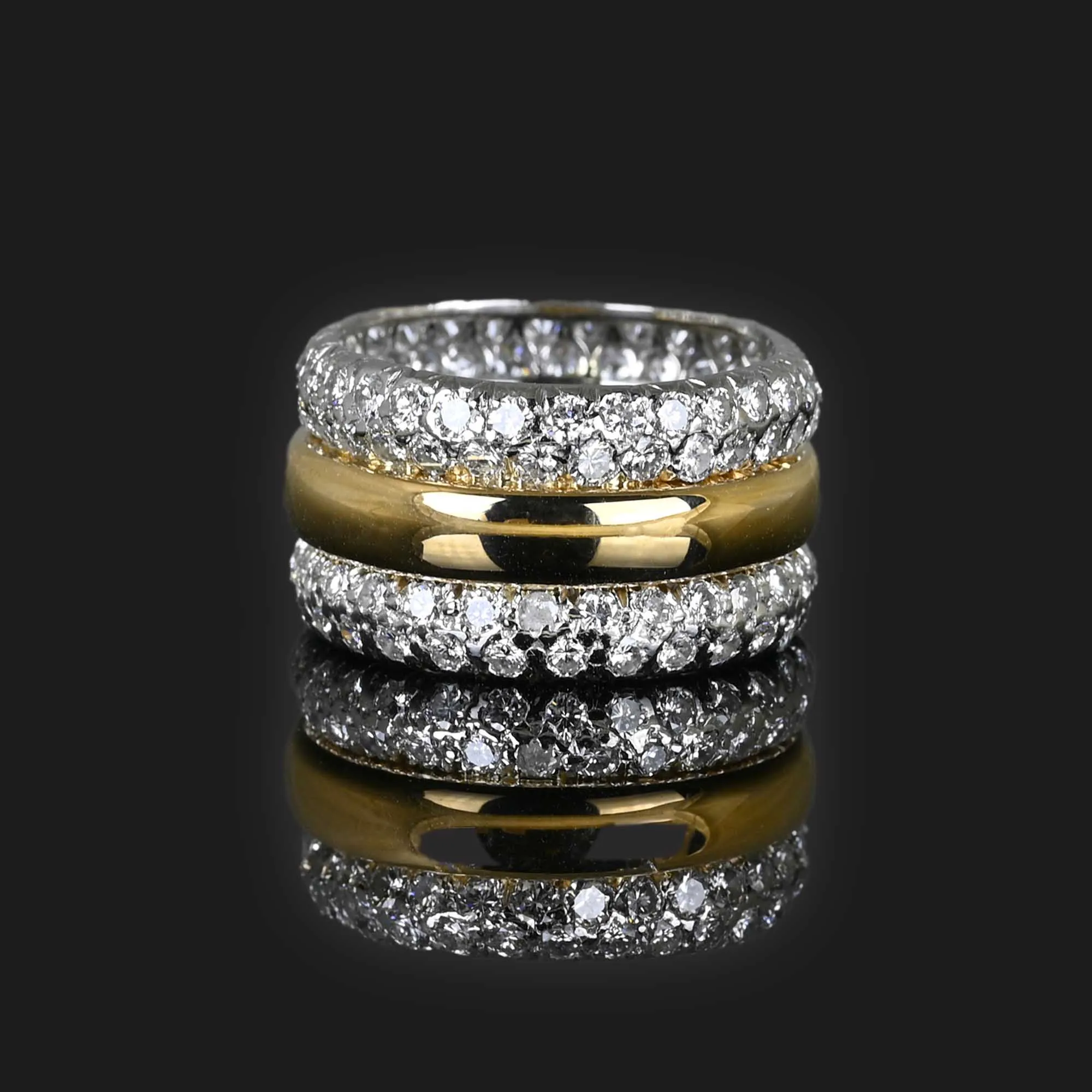 18K Gold & Platinum 2.3 CTW Diamond Band Ring