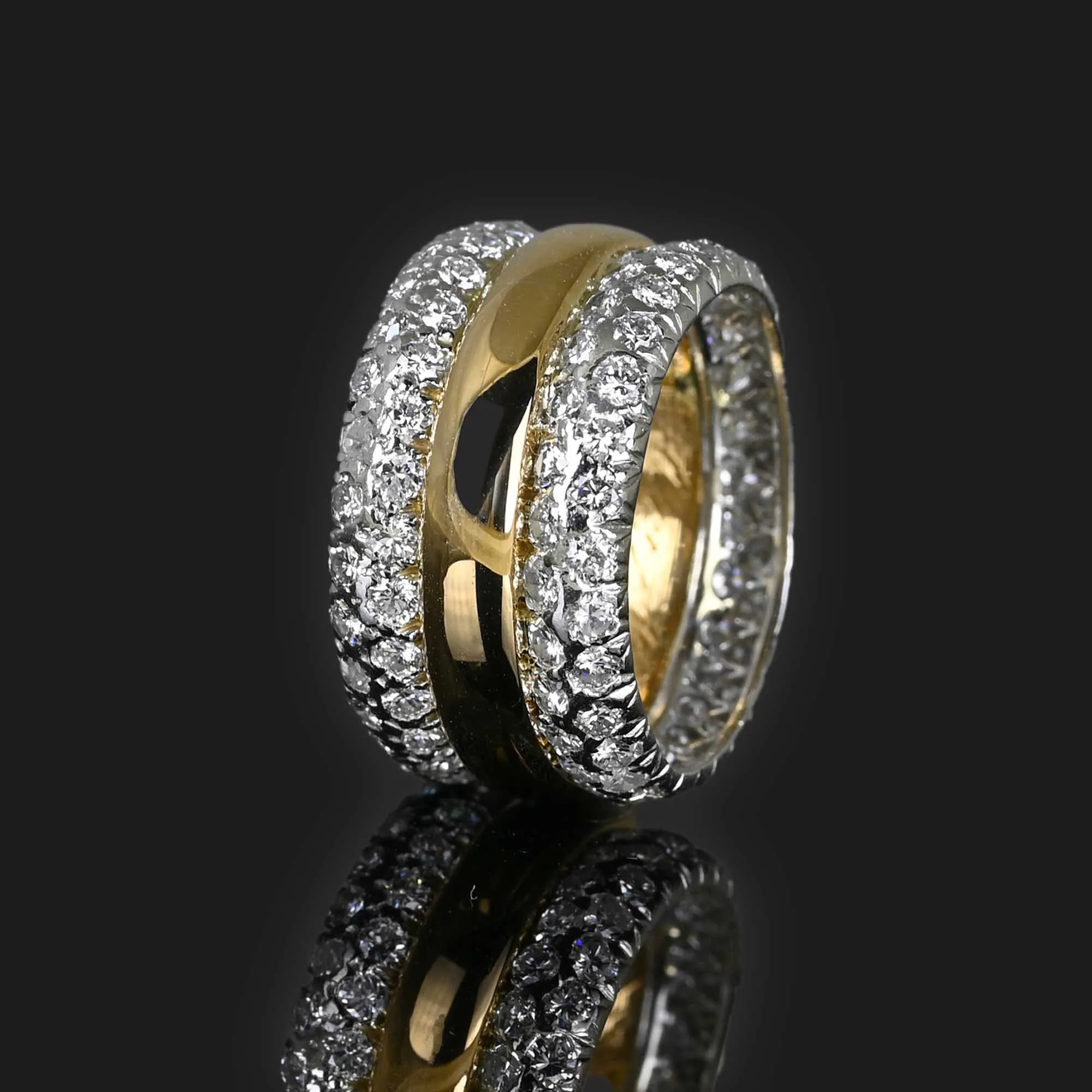 18K Gold & Platinum 2.3 CTW Diamond Band Ring