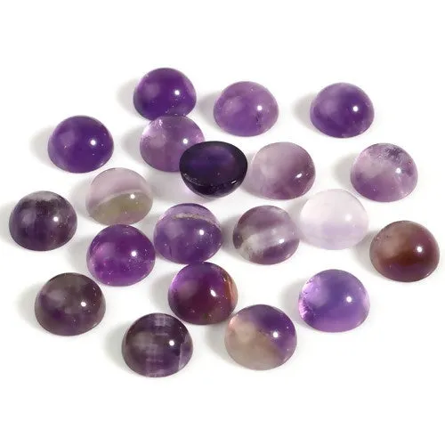 2 pcs 6mm Amethyst Cabochons, cab0712