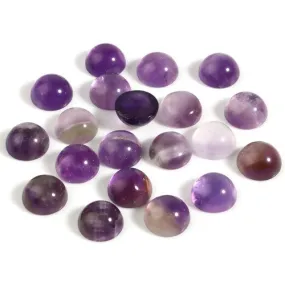 2 pcs 6mm Amethyst Cabochons, cab0712