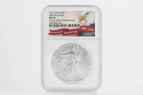 2016 NGC MS70 First Releases 30th Anniversary American Silver Eagle Coin