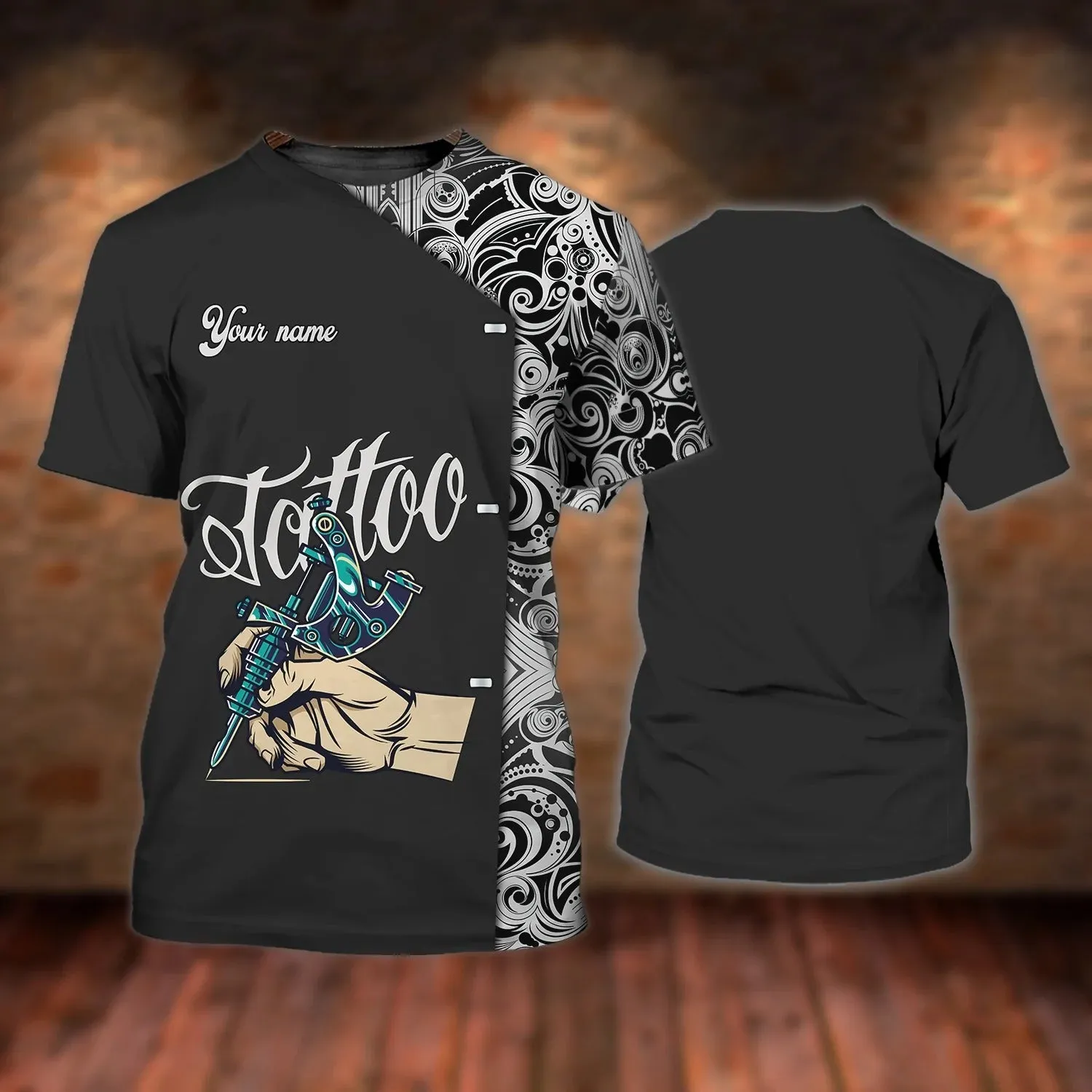 3D All Over Print Tattoo Artist Shirt, Men Tattoo Uniform, Premium Shirt For Tattoo Lover, Tattoo Design On Shirt