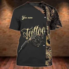 3D All Over Print Tattoo Artist Shirt, Men Tattoo Uniform, Premium Shirt For Tattoo Lover, Tattoo Design On Shirt