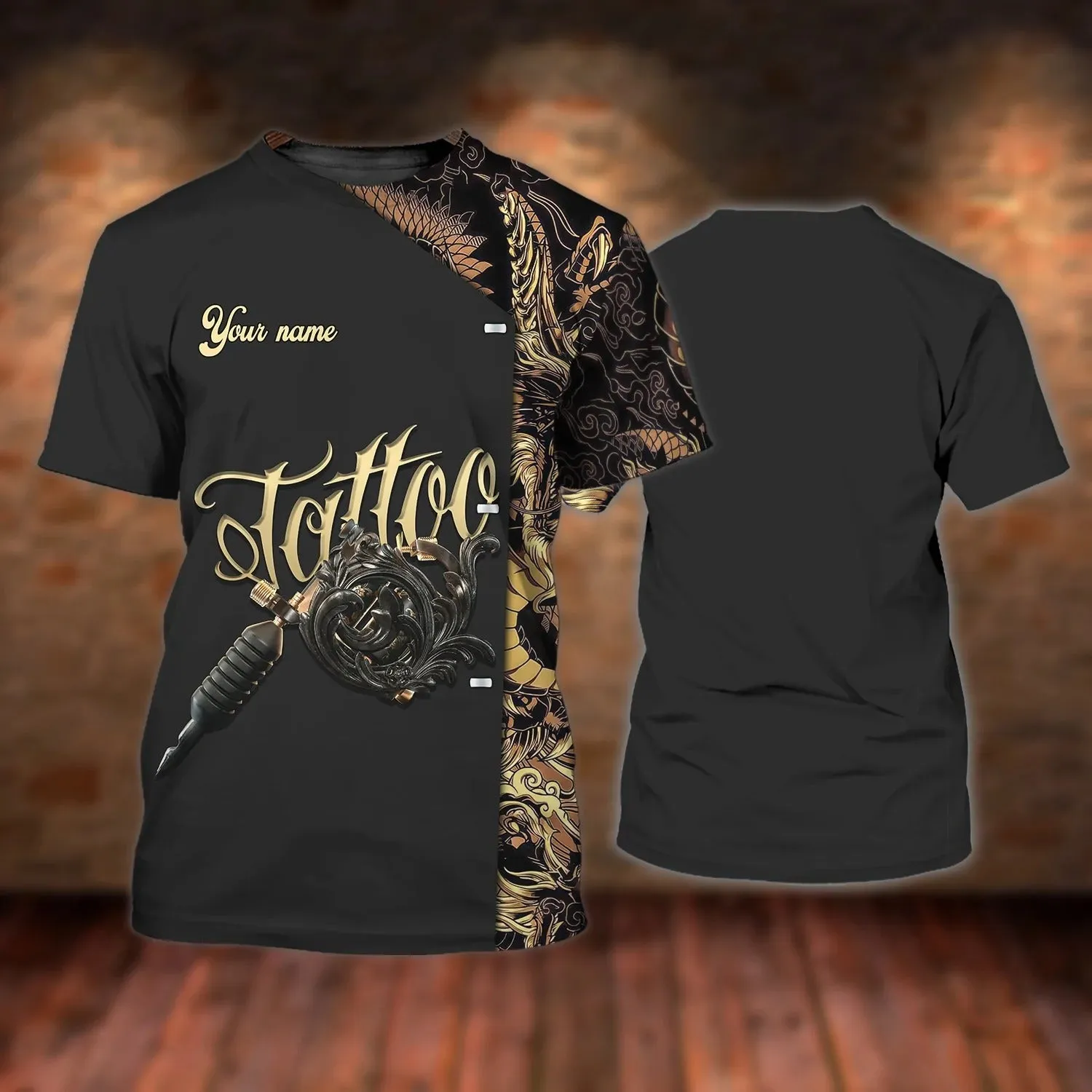 3D All Over Print Tattoo Artist Shirt, Men Tattoo Uniform, Premium Shirt For Tattoo Lover, Tattoo Design On Shirt