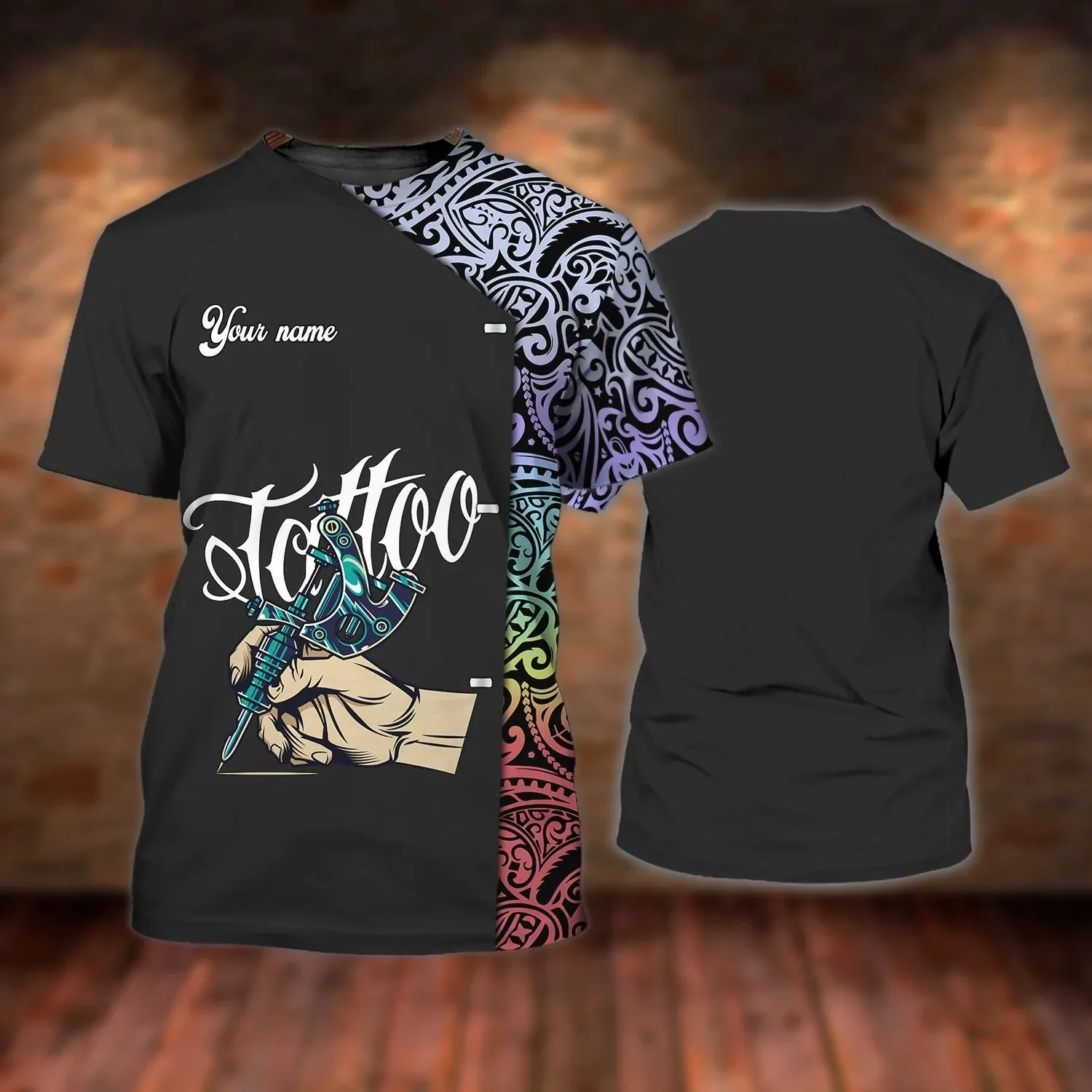 3D All Over Print Tattoo Artist Shirt, Men Tattoo Uniform, Premium Shirt For Tattoo Lover, Tattoo Design On Shirt