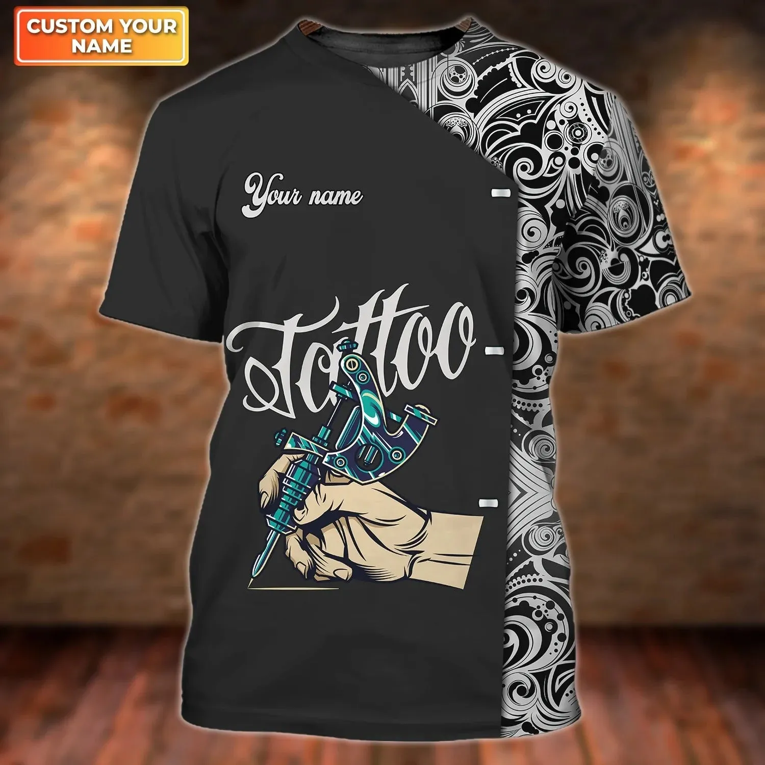 3D All Over Print Tattoo Artist Shirt, Men Tattoo Uniform, Premium Shirt For Tattoo Lover, Tattoo Design On Shirt