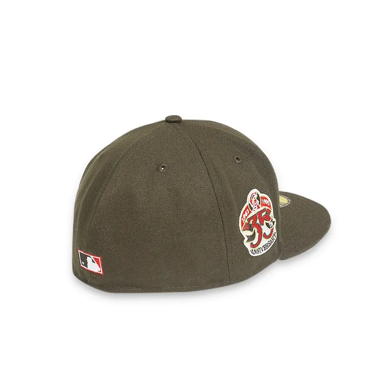 [70693439] Los Angeles Angels 35 Anniversary Brown 59FIFTY Men's Fitted Hat