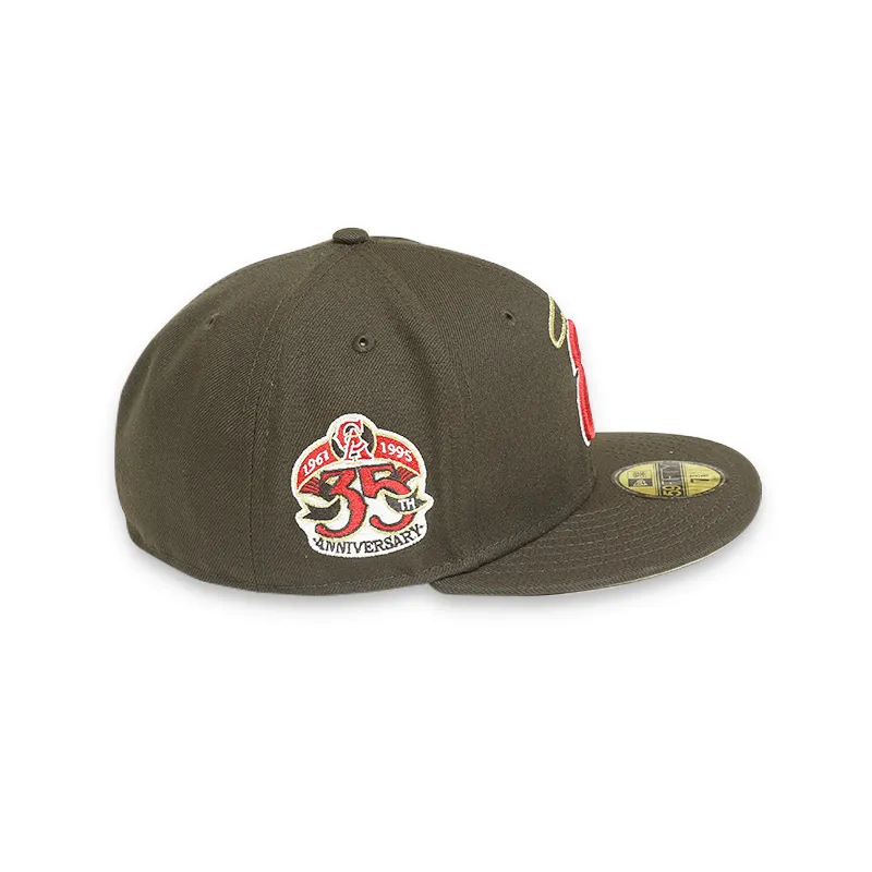 [70693439] Los Angeles Angels 35 Anniversary Brown 59FIFTY Men's Fitted Hat