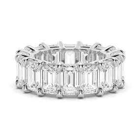 8.9 CT. Prong-Set Emerald-Cut Moissanite Eternity Wedding Band