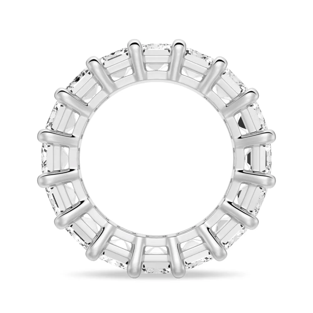 8.9 CT. Prong-Set Emerald-Cut Moissanite Eternity Wedding Band