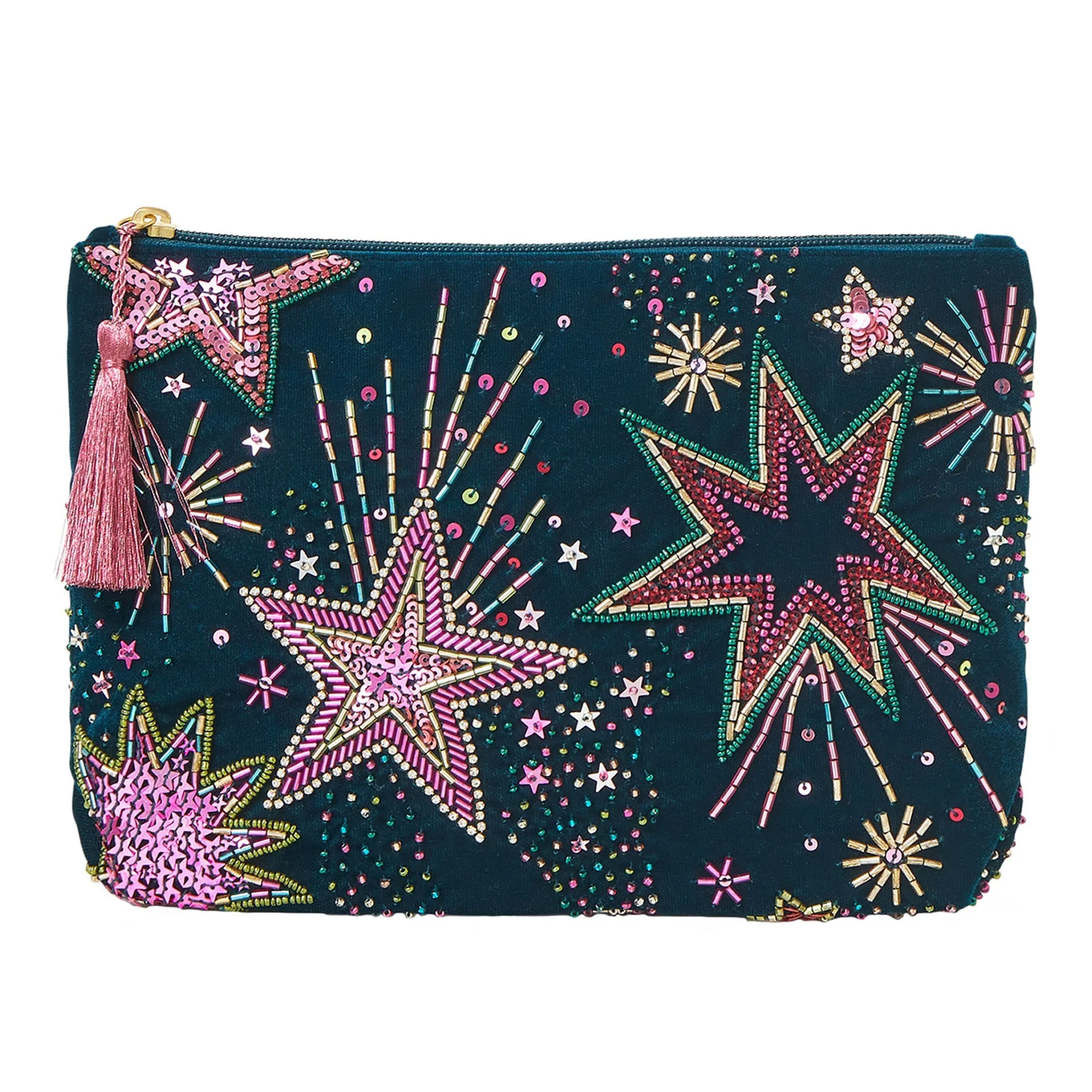 Accessorize London Women's Multi Large Embellished Star Pouch