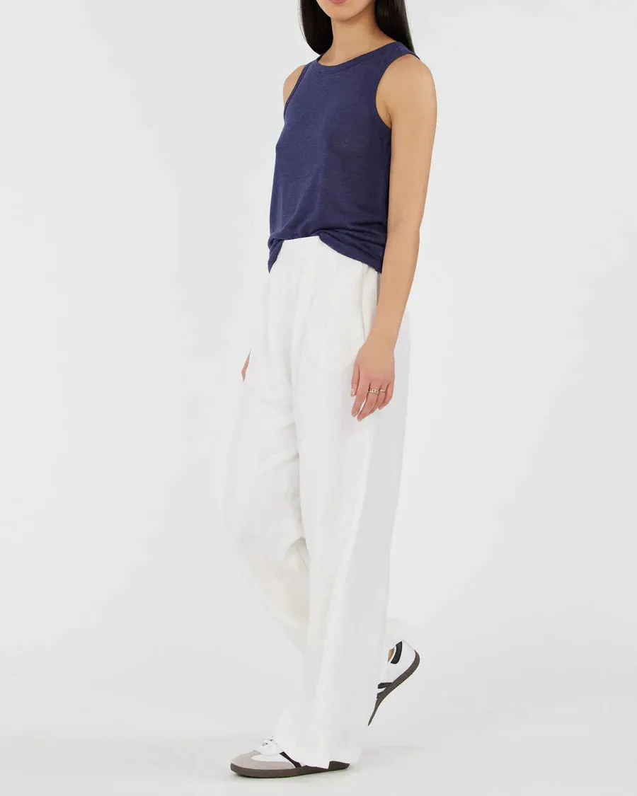 Aceline Linen Jersey Tank (Sea)