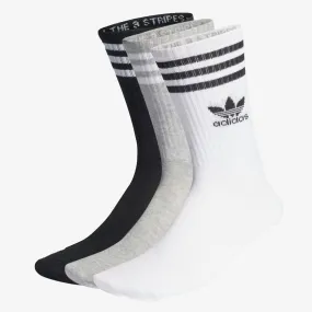 Adidas Originals | MID CUT CREW SOCKS 3 PAIRS  { WHITE/GREY/BLACK