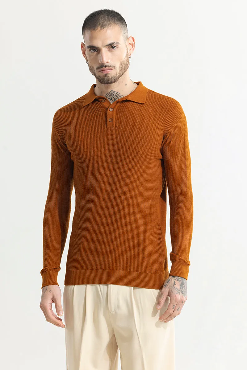 Adorn Rustic Orange Polo T-Shirt