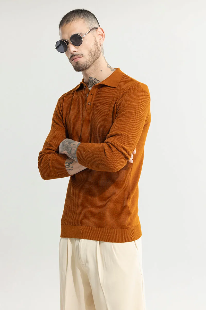 Adorn Rustic Orange Polo T-Shirt