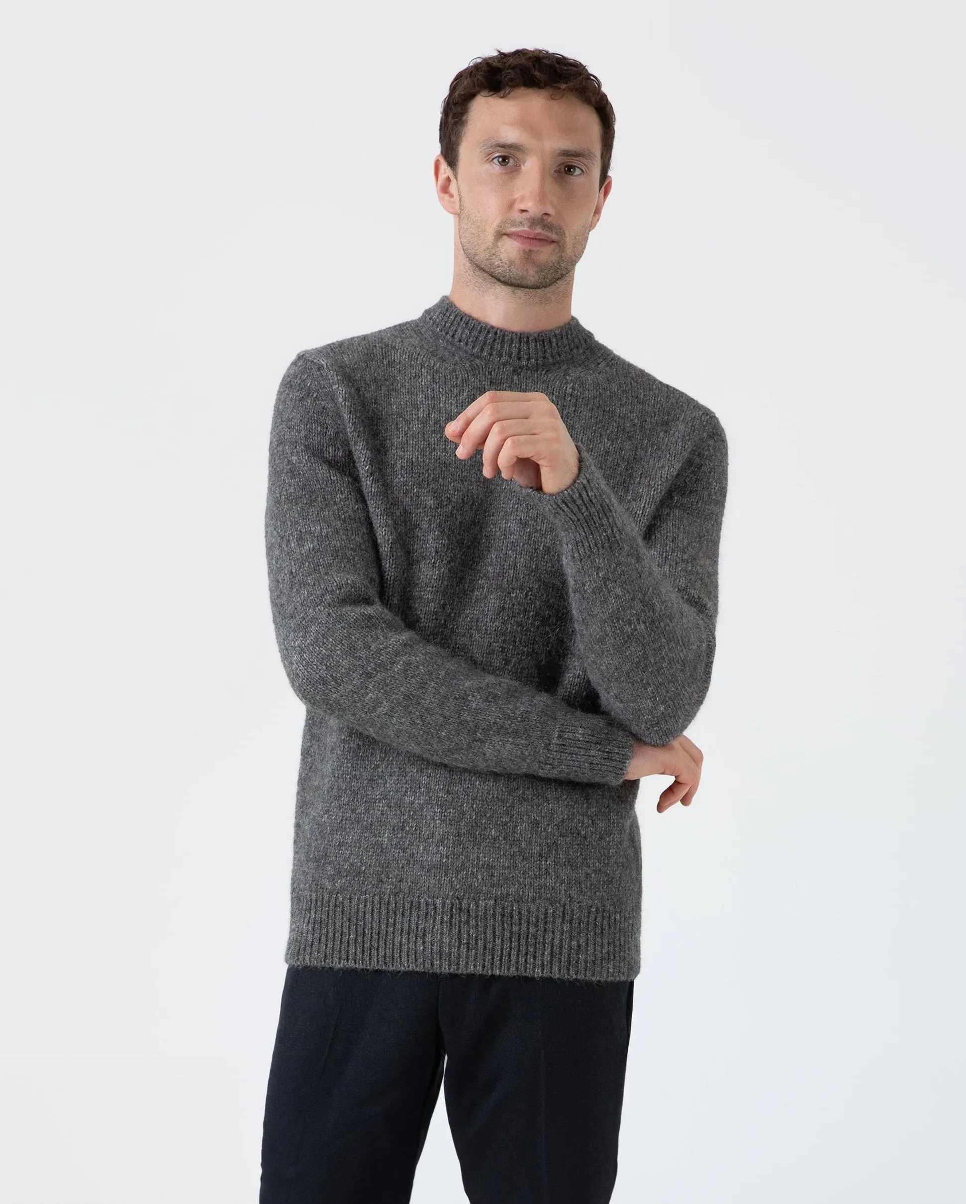 ALPACA BLEND JUMPER / CHARCOAL MELANGE