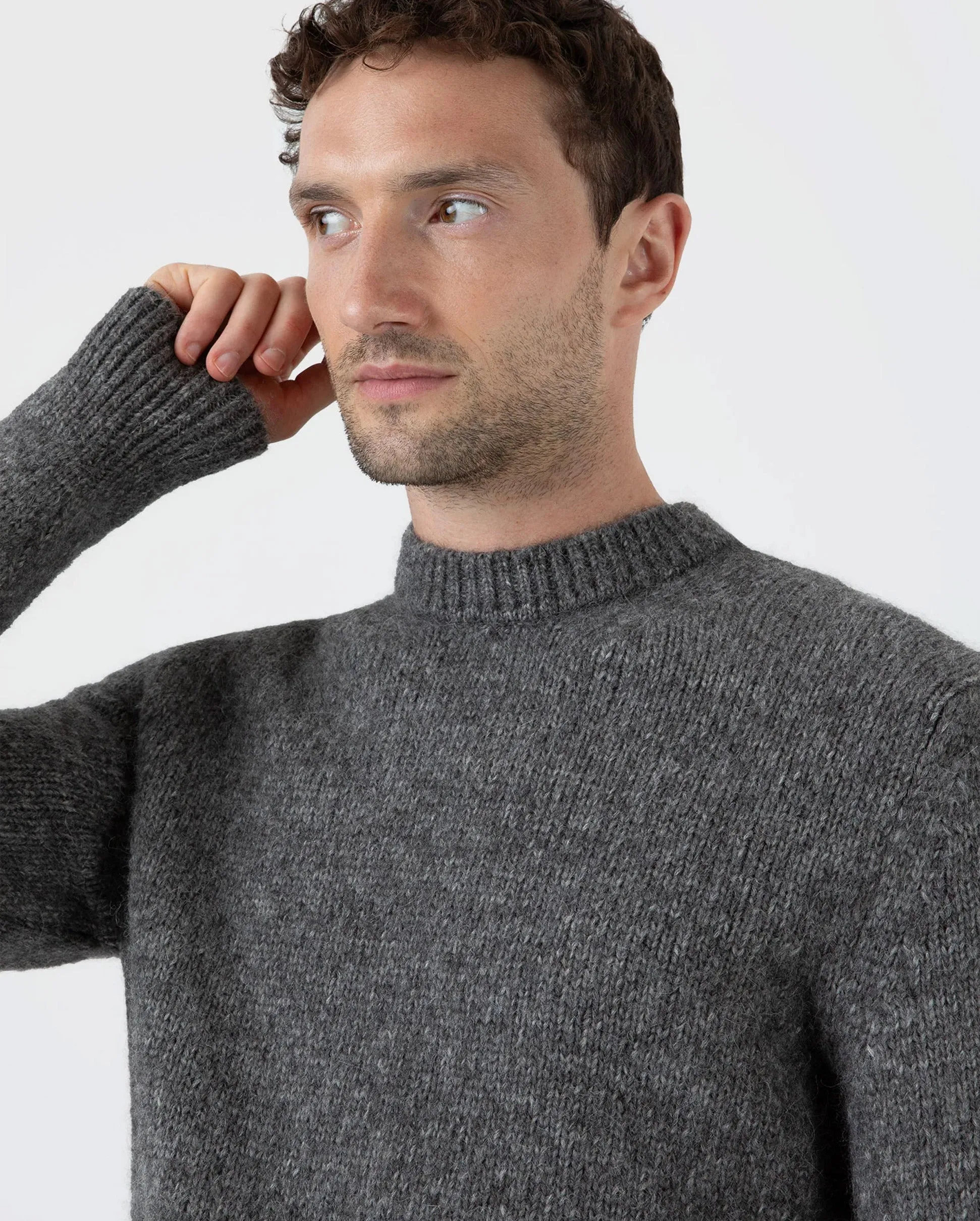 ALPACA BLEND JUMPER / CHARCOAL MELANGE