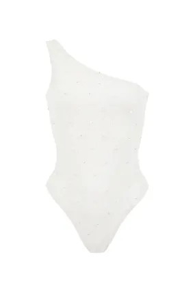 ARIEL ONE SHOULDER BEADED SWIMSUIT