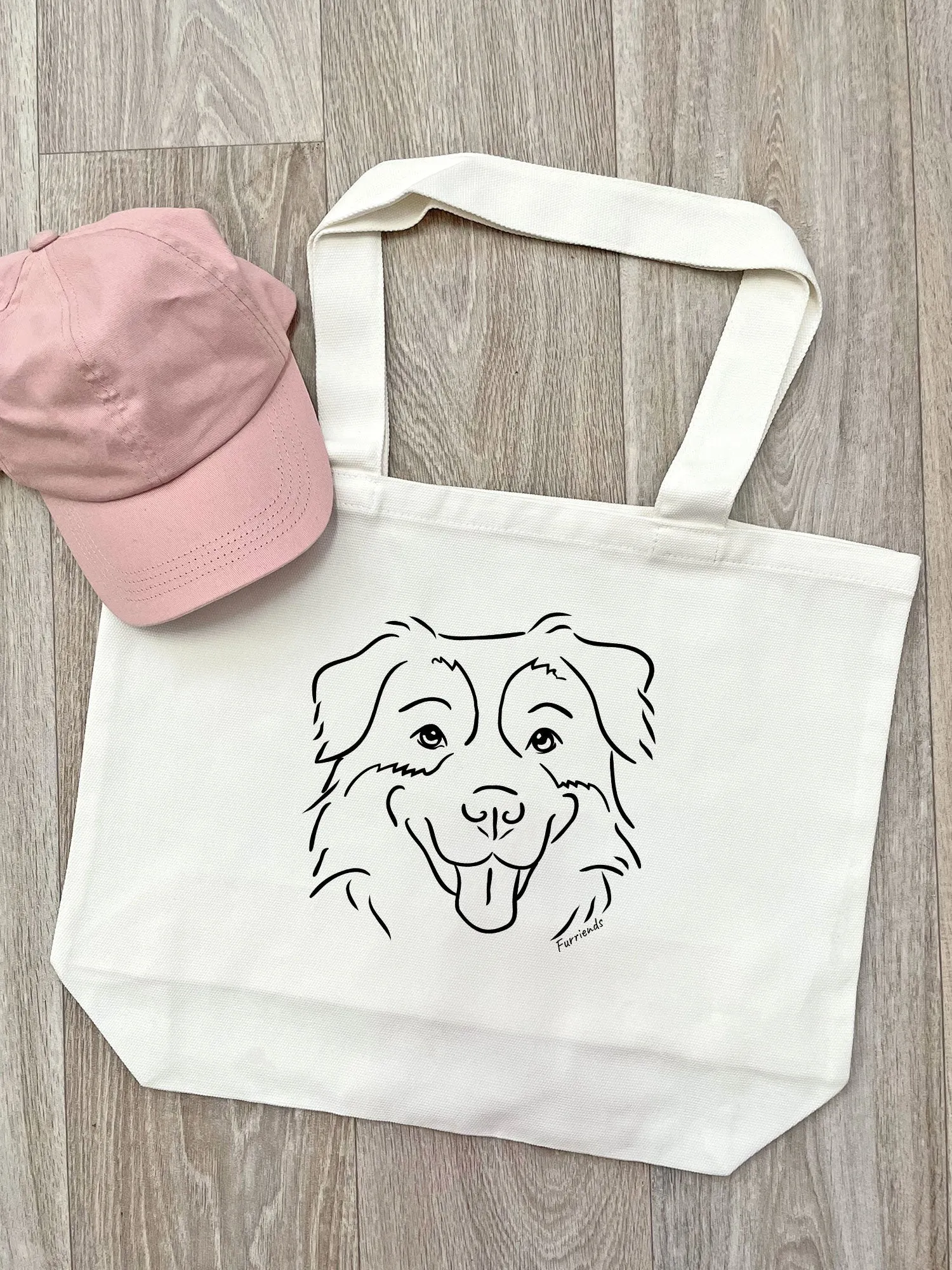 Australian Shepherd Cotton Canvas Shoulder Tote Bag