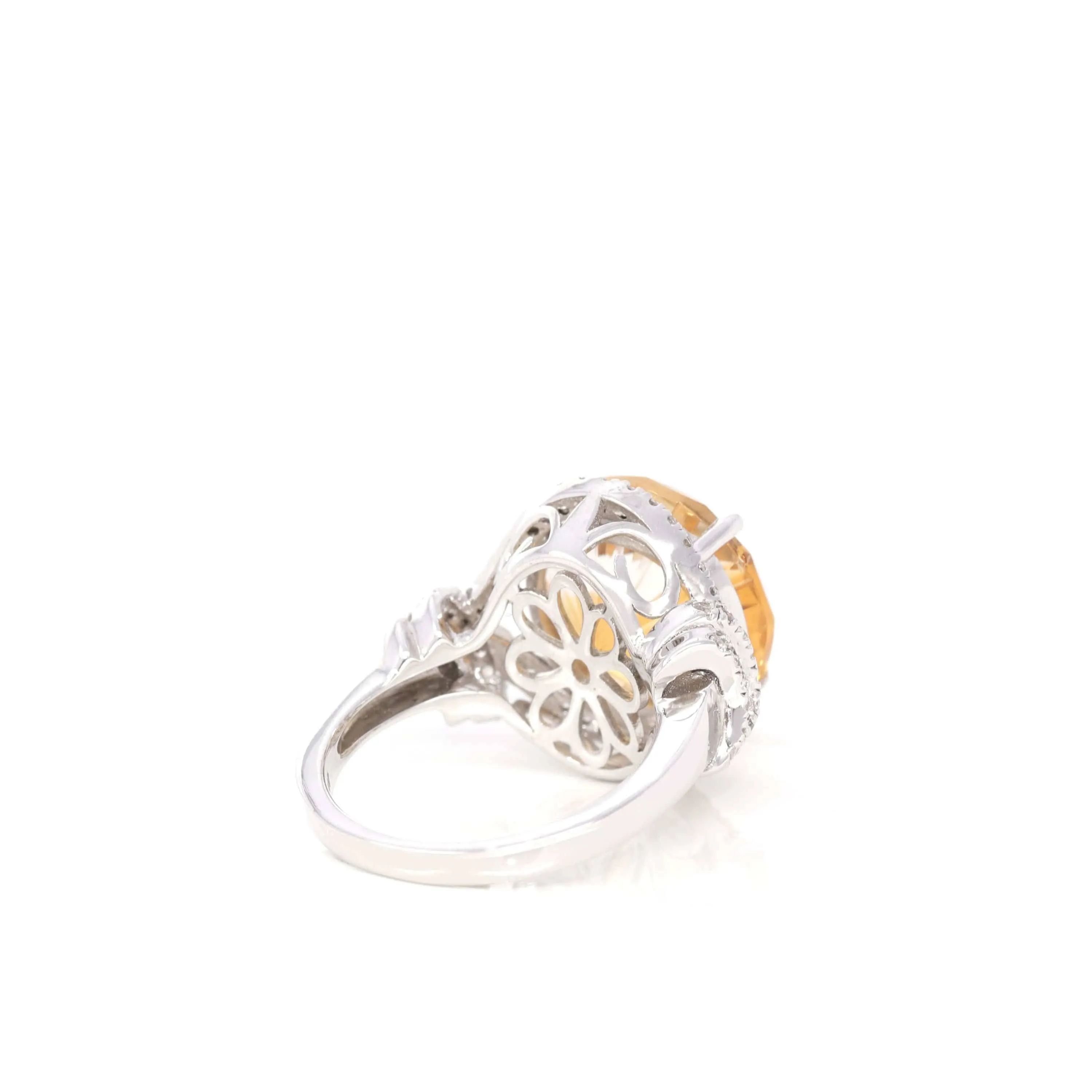 Baikalla? Sterling Silver Natural Citrine 4 Prong Set Ring