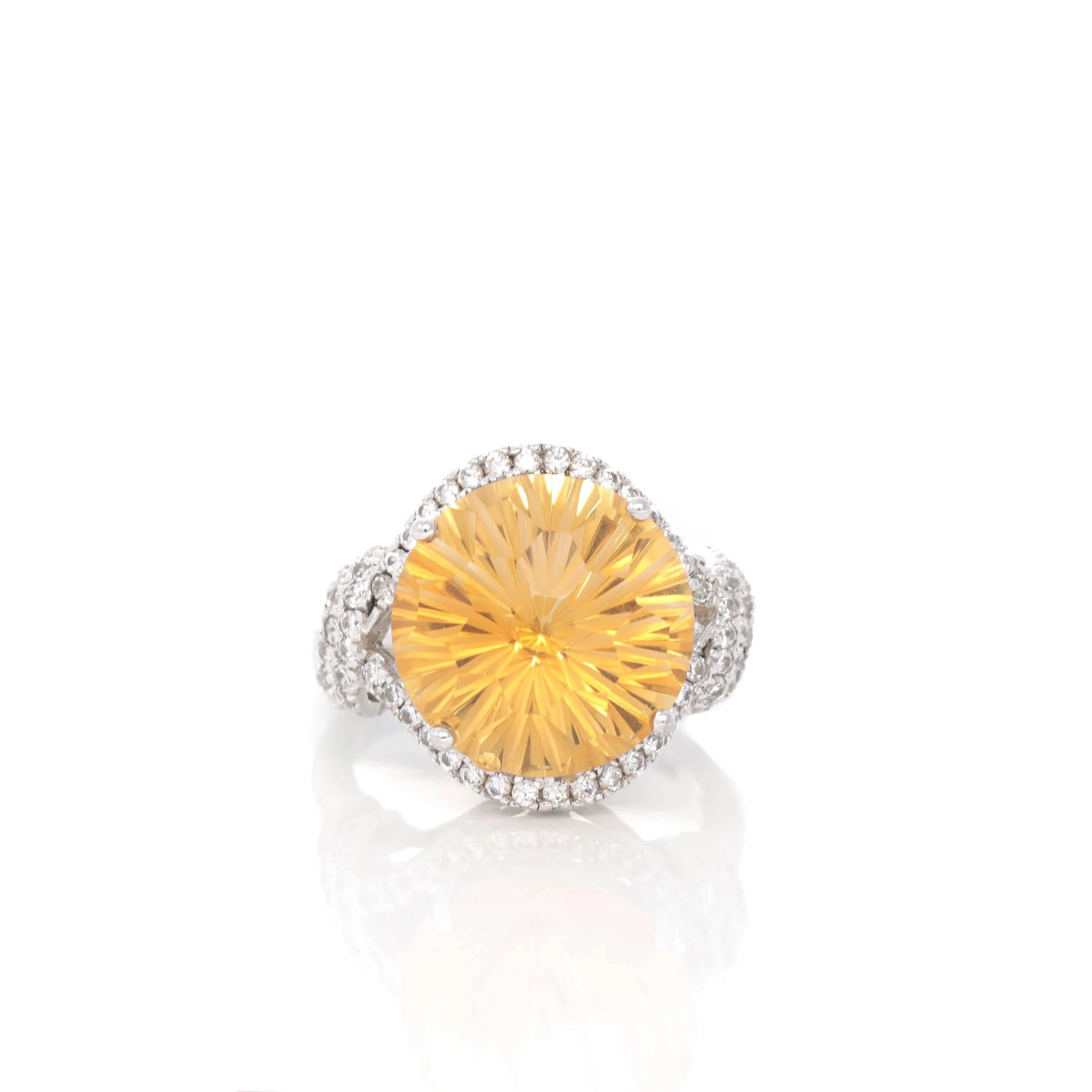 Baikalla? Sterling Silver Natural Citrine 4 Prong Set Ring