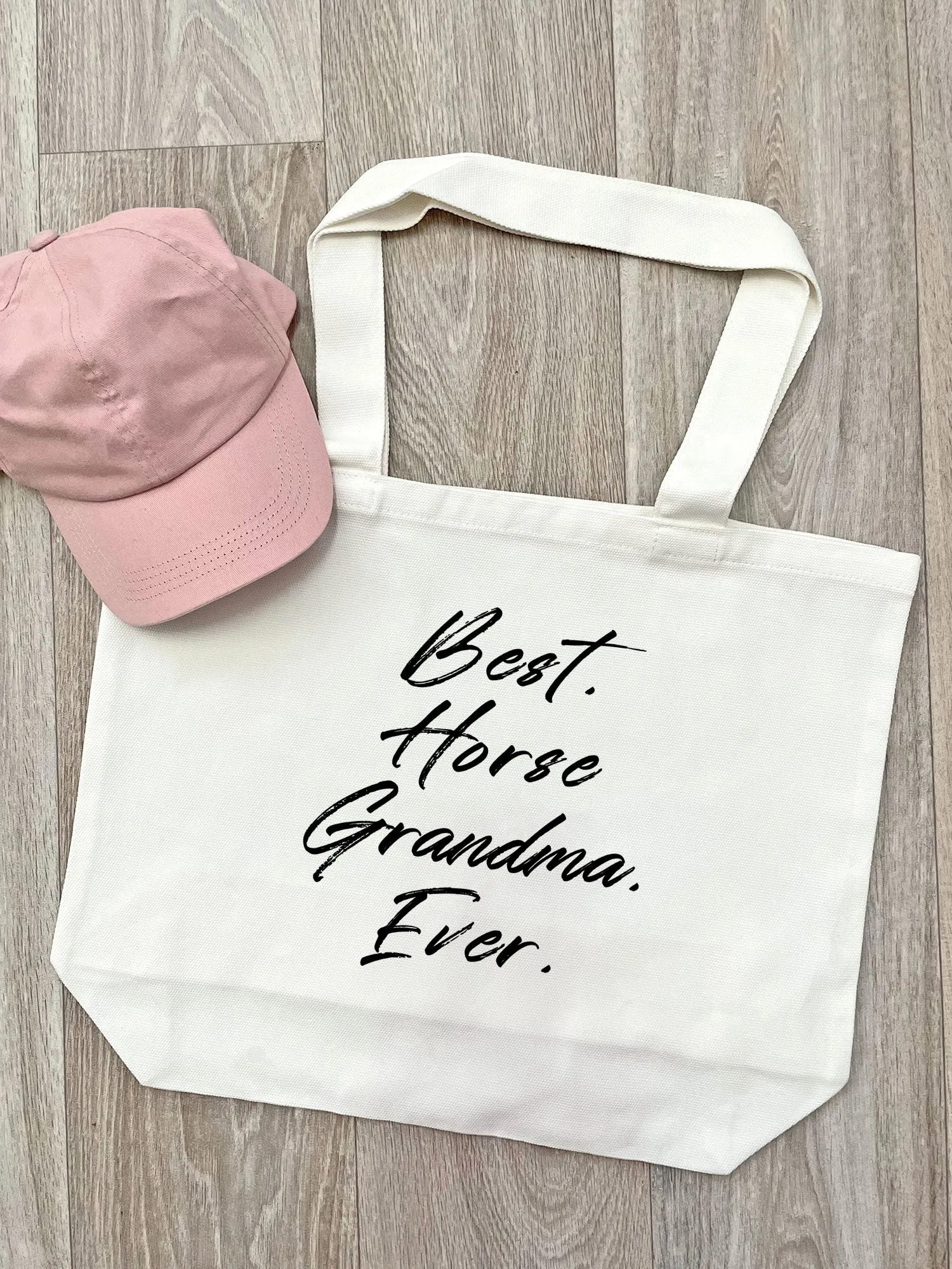 Best. Horse Grandma. Ever. Cotton Canvas Shoulder Tote Bag