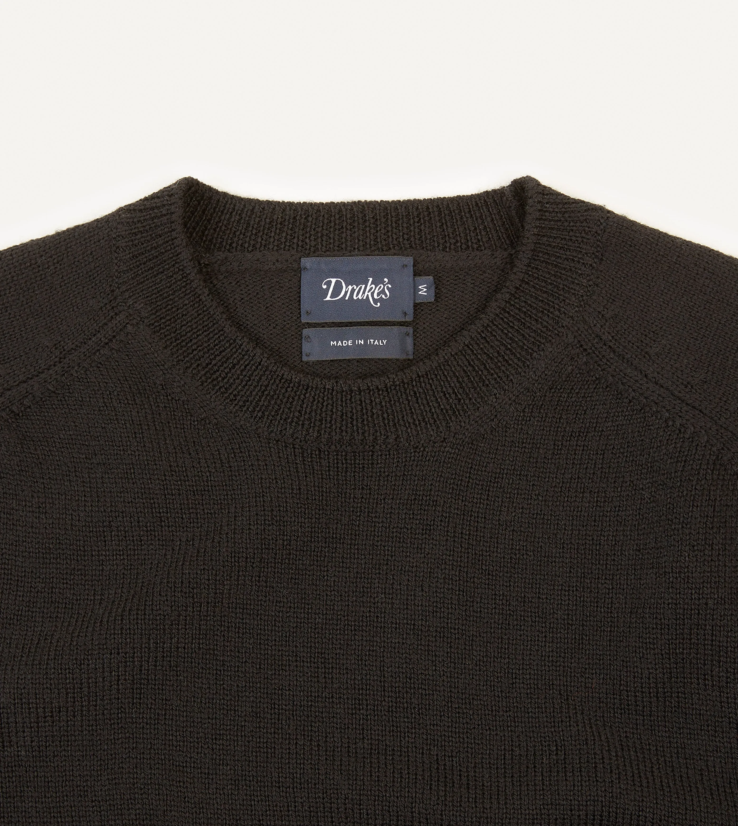 Black Merino Crew Neck Jumper