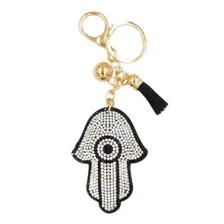 Bling Evil Eye Tassel Key Chain