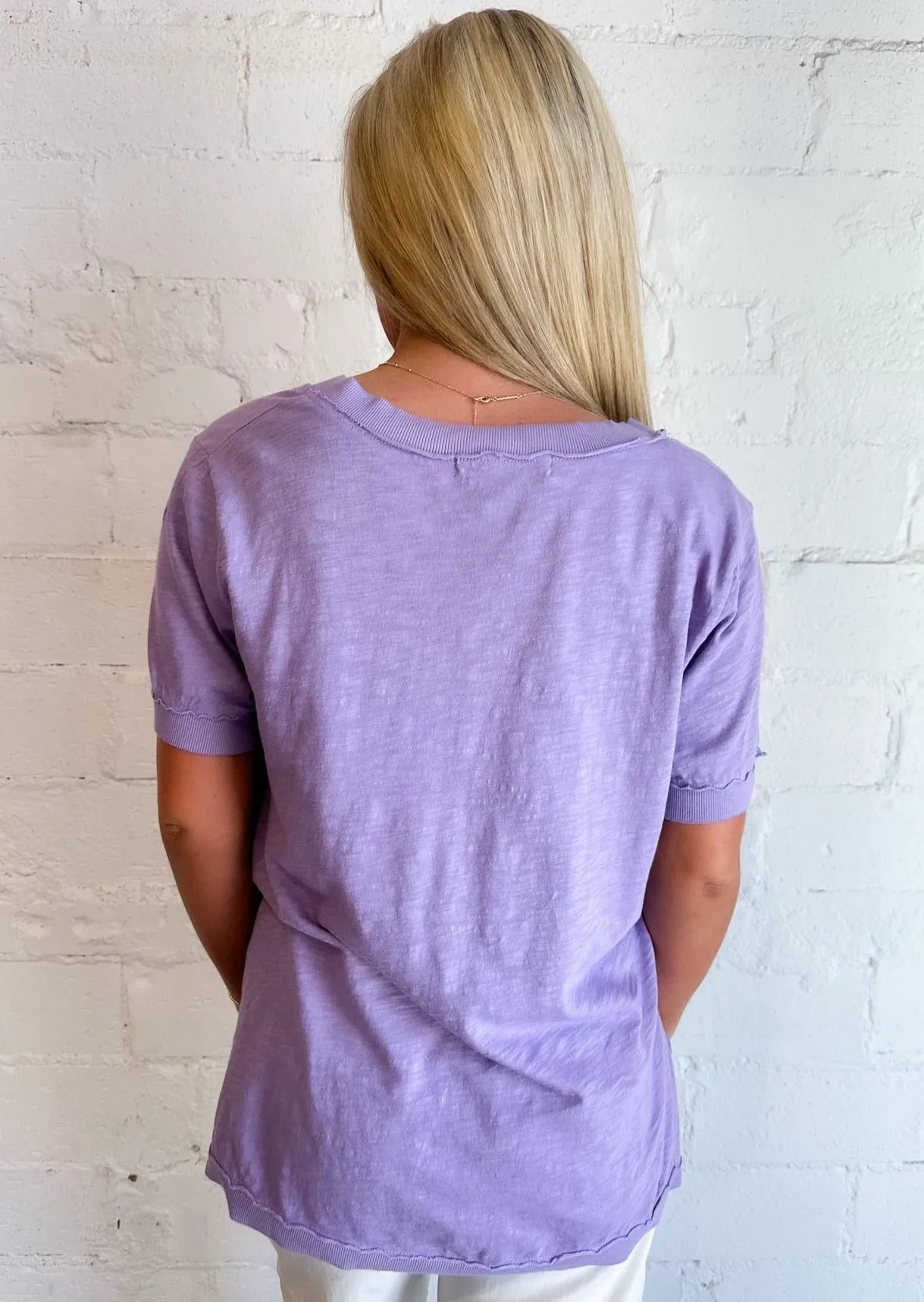 Blooming Lilac Knock Out V Neck Tee