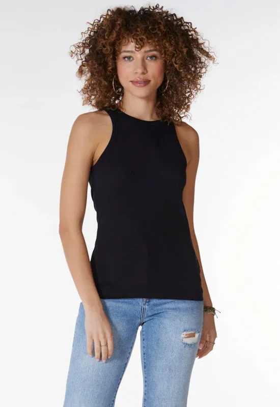 Bobi - High Neck Tank Top Black