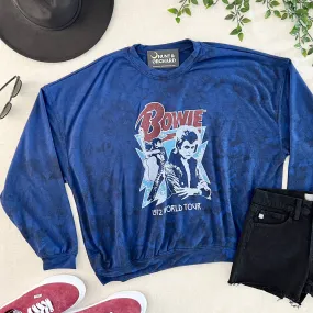 Bowie Tie Dye Pullover - Blue