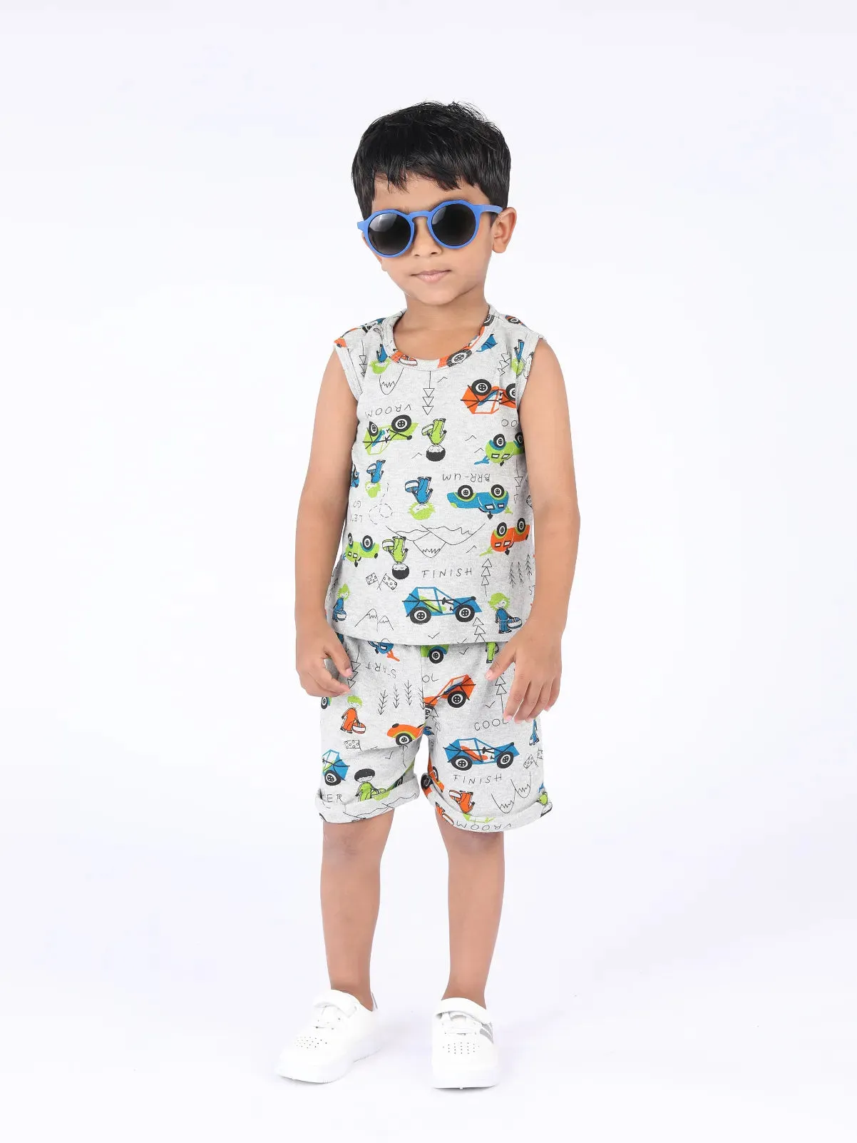 BOYS SLEEVELESS T-SHIRT & SHORTS SET