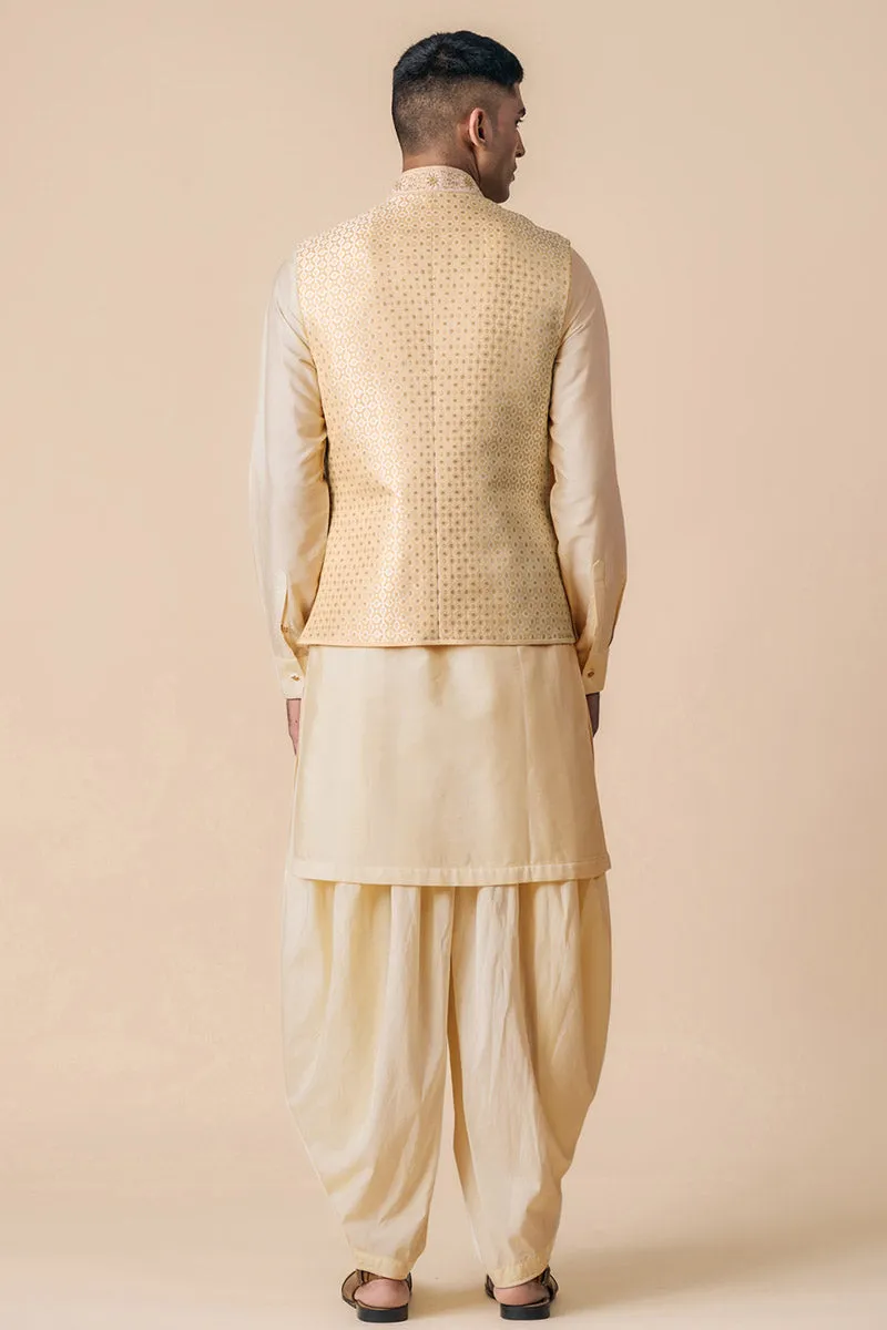 Brocade Kurta Bundi Set