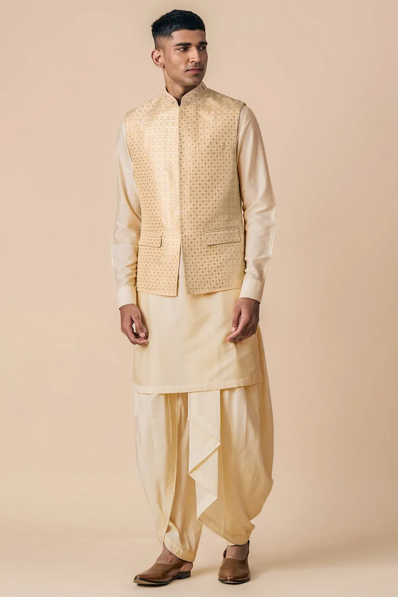 Brocade Kurta Bundi Set