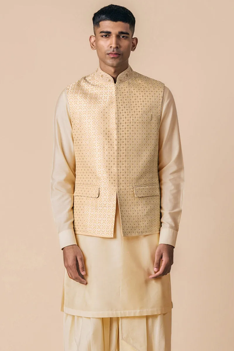 Brocade Kurta Bundi Set