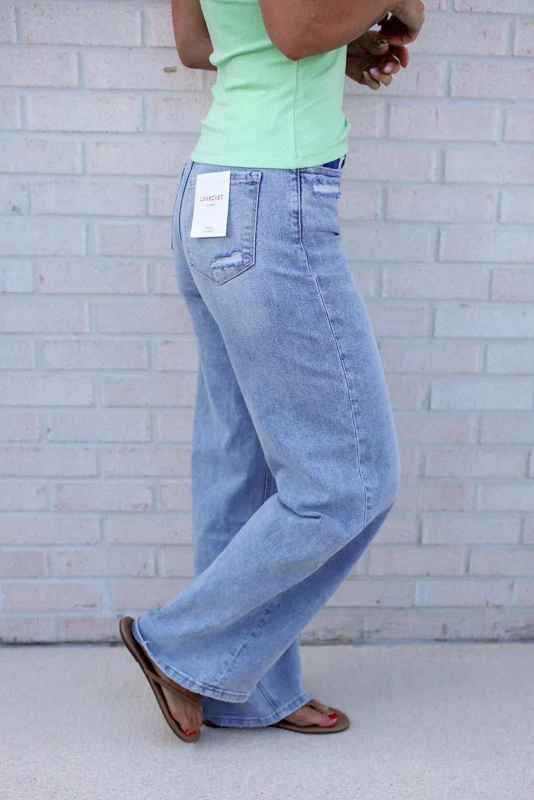 Brooks High Rise Wide Leg Jeans