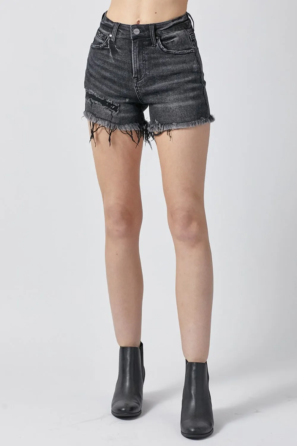 Calliope Raw Hem Denim Shorts