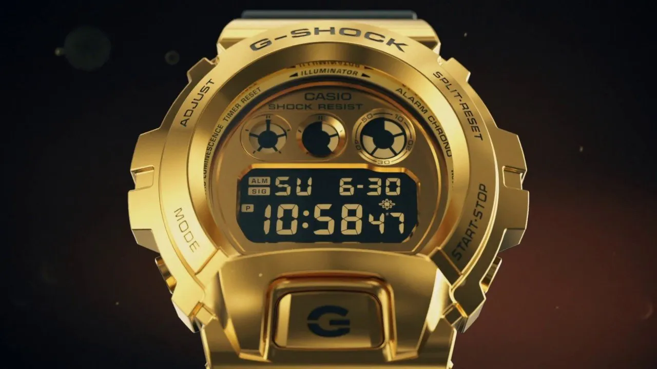 Casio G-Shock GM6900G-9 Gold IP Metal Bezel 25th Anniversary Watch