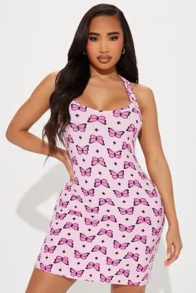 Chasing Butterflies PJ Sleep Dress - Pink