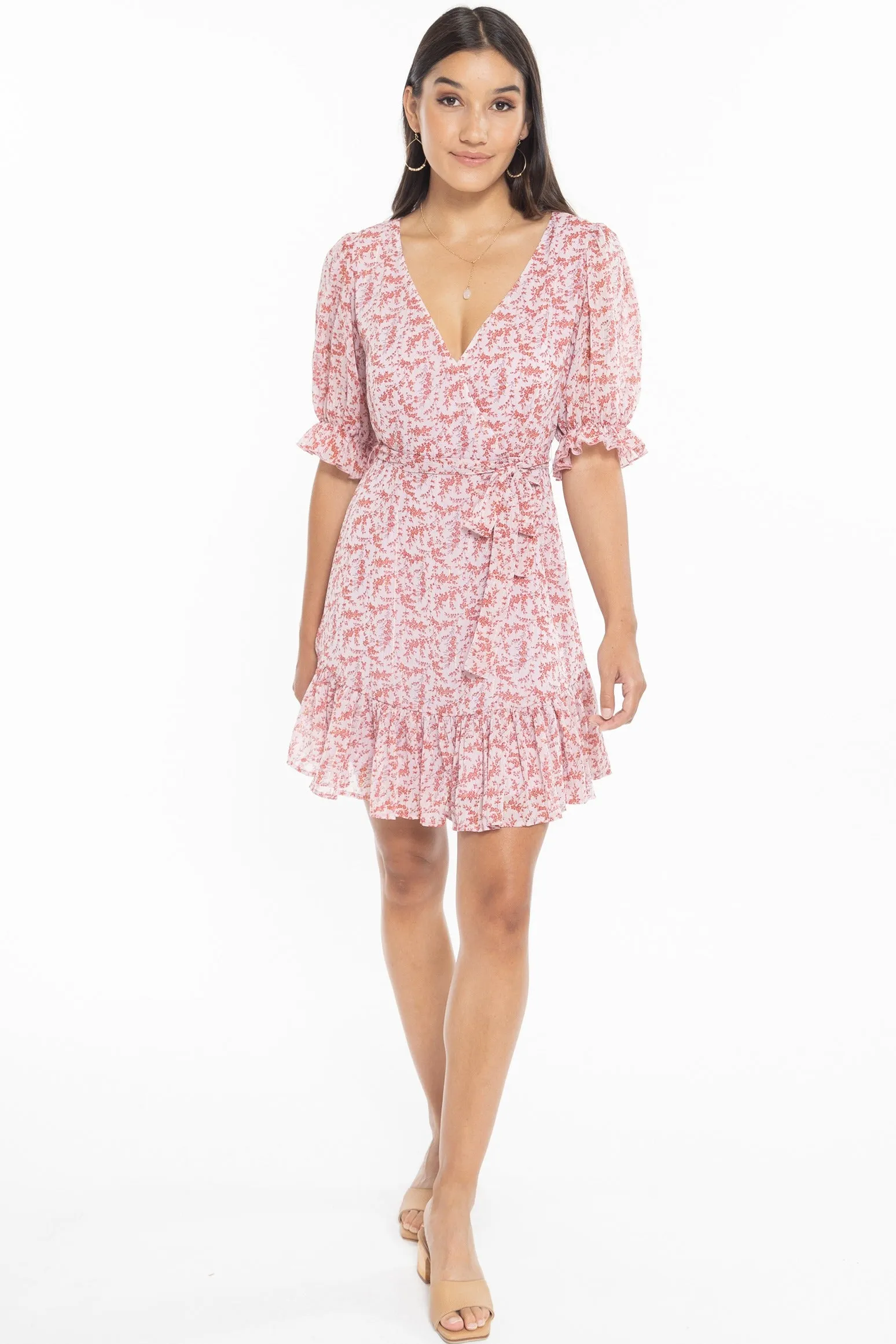 Cleo Rose SS Frill Hem Dress