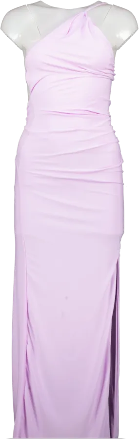 Club L Purple One Shoulder Maxi Dress With Open Back UK 6