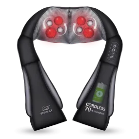 Cordless Neck Back Massager - Shiatsu Neck and Shoulder Massager with Heat  - 632NC