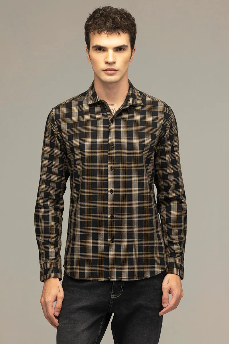 Crosshatch Brown Checks Shirt