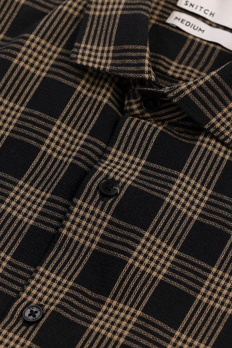 Crosshatch Brown Checks Shirt