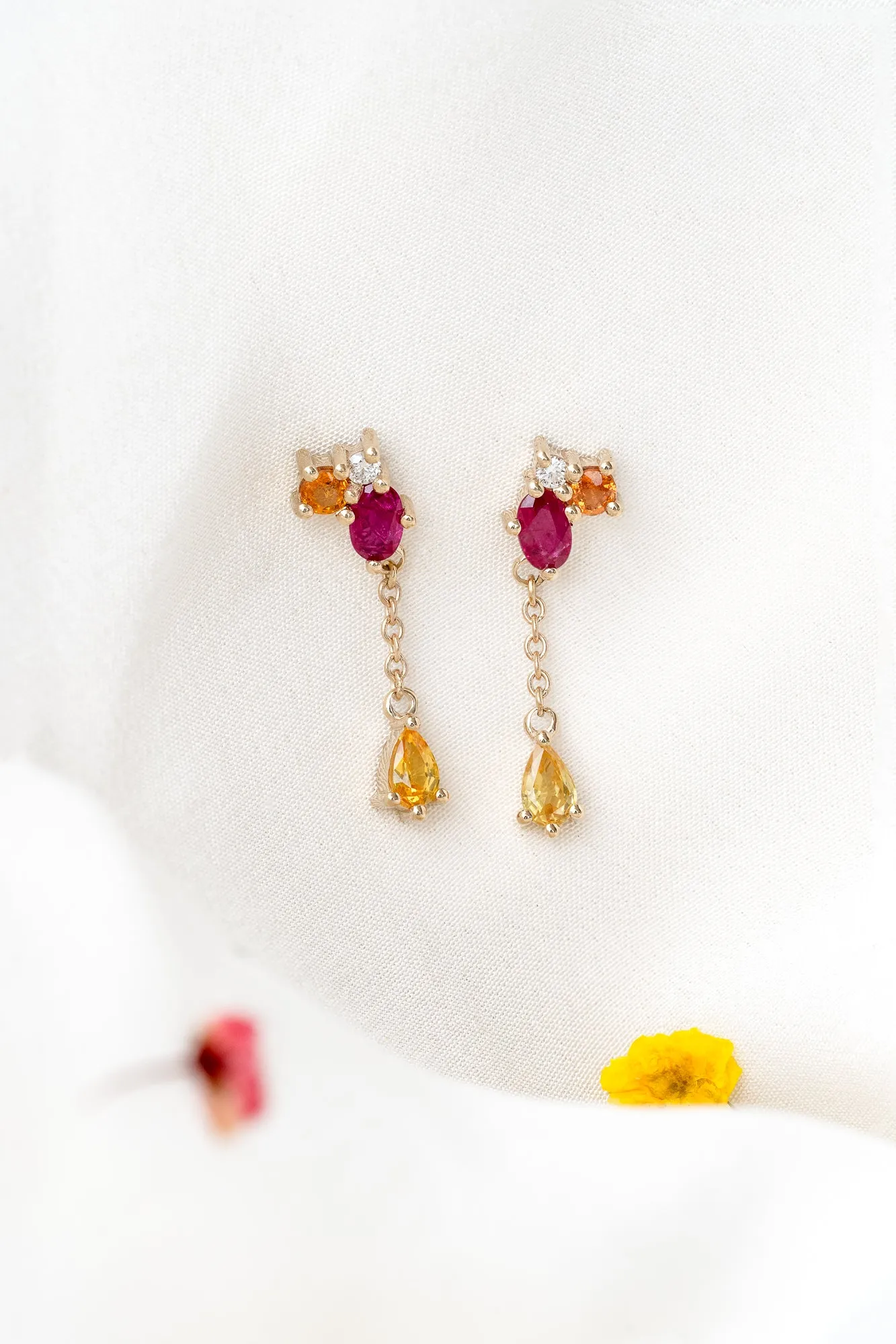 Dew Drop Studs in Golden v2