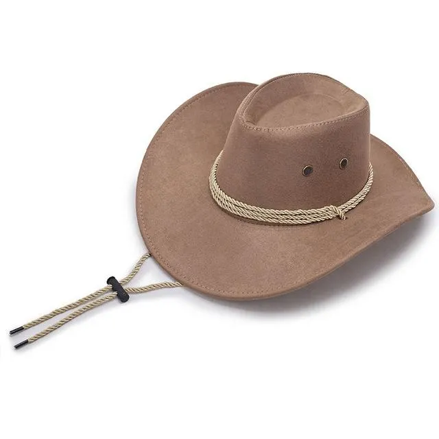 Diamond-shaped Rodeo Cowboy Hat with Adjustable Strap